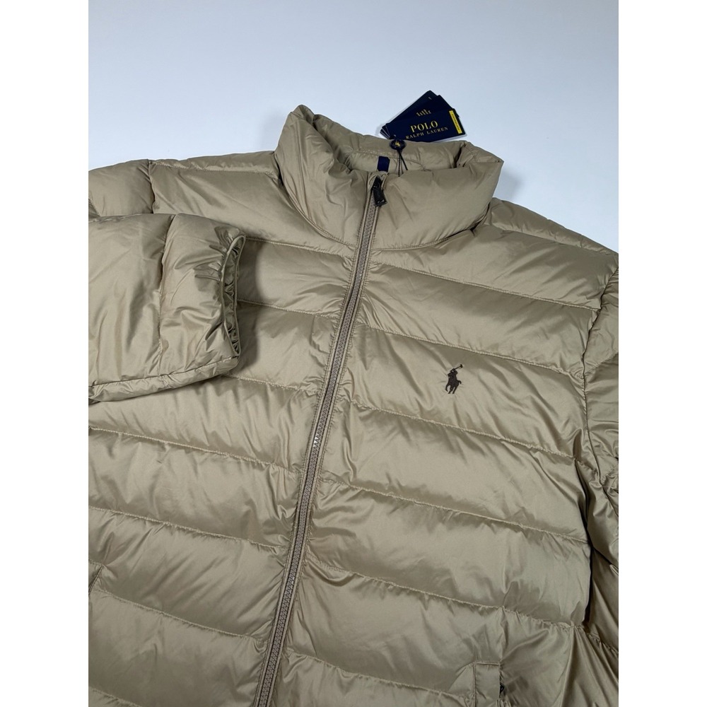 Polo Ralph Lauren Puffer Performance Jacket Beige Khaki Men's Size 2XL NWT $268